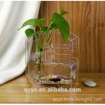made in china! factory sale transparent fancy acrylic vase QCY-V27